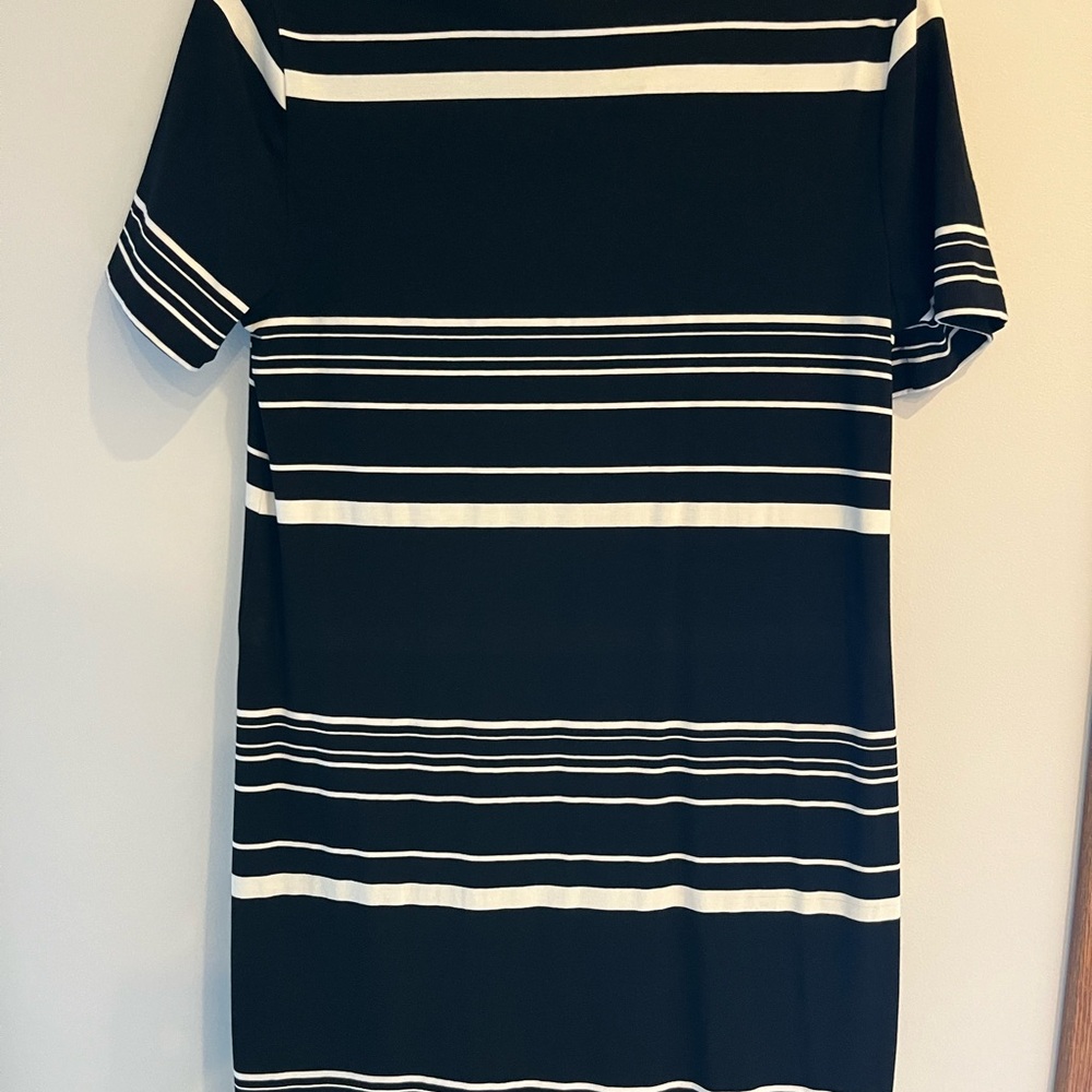 White House Black Market Striped Lace-Up Mini Dress - Picture 2 of 3